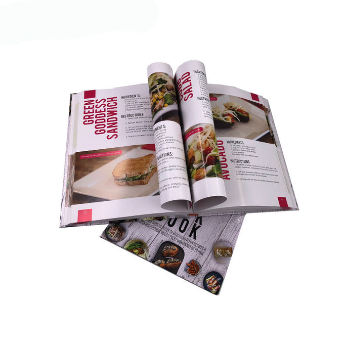 注文色の熱いホイルの押すことを印刷する薄紙表紙の食糧調理法の本