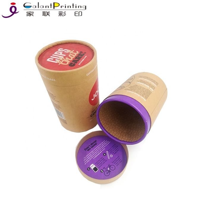 子供の証拠の気密の管状のクラフトの食糧ペーパー管は蜂蜜のびんのための包装箱できます