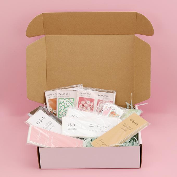 オーダーメイド ロゴ プリント リサイクル可能 波紋紙 包装 貨物 送料 メール 箱 6