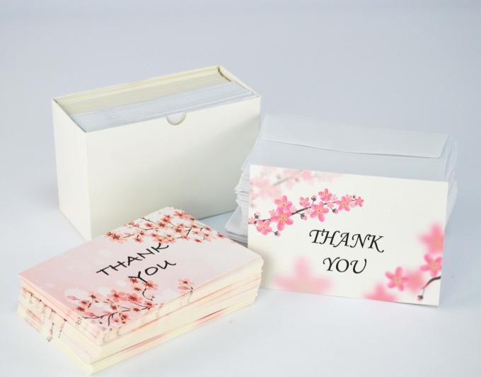 OEM花印刷 オーダーメイド 結婚式 封筒付き感謝カード 本印刷サービス 8