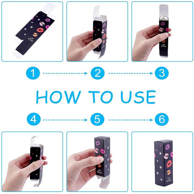 ロゴ オーダーメイド ロゴ 染料 リップスティック ボックス リップグロスの再利用可能 収納チューブ 紙 コスメティック ボックス 4