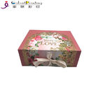 Foldable Flat Pack Printed Packaging Boxes With Ribbon And Magnet